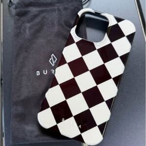 Burga Black and White Checkered Phone Case